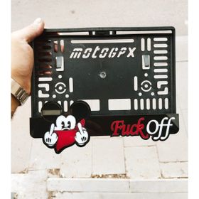 Aksaray Tasarım Atölyesi Mickey Mouse Model Lazer Kesim Pleksi Motor Plakalık