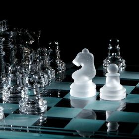 Aksell Glass Chess Cam 25x25 cm Satranç Takımı