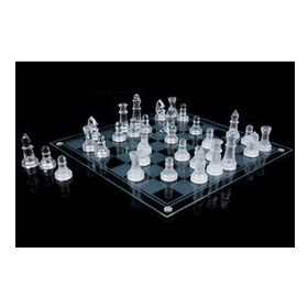 Aksell Glass Chess Cam 25x25 cm Satranç Takımı