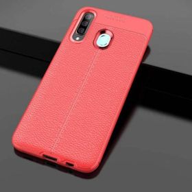 Aksesuarcım ELFNISS105 Samsung Galaxy A20s Deri Görünüm Orjinal Niss Silikon Cep Telefonu Kılıf