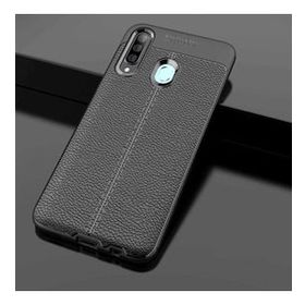 Aksesuarcım ELFNISS105 Samsung Galaxy A20s Deri Görünüm Orjinal Niss Silikon Cep Telefonu Kılıf