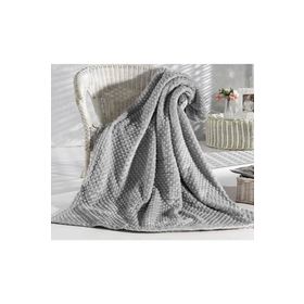 Aksu İpeksoft Tomurcuk Gri Çift Kişilik 200x220 cm Battaniye