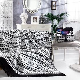 Aksu Silver Collection Erica Çift Kişilik Pamuklu Battaniye