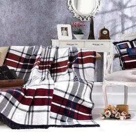 Aksu Silver Collection Lou Çift Kişilik Pamuklu Battaniye