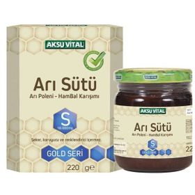 Aksu Vital 220 gr Gold S 18.000 MG Arı Sütü Arı Poleni Ham Bal Karışımı (3 adet)