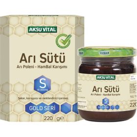 Aksu Vital 220 gr Gold S 18.000 MG Arı Sütü Arı Poleni Ham Bal Karışımı (3 adet)