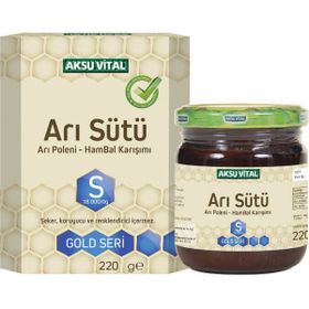 Aksu Vital 220 gr Gold S 18.000 MG Arı Sütü Arı Poleni Ham Bal Karışımı (3 adet)