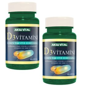 Aksu Vital Vitamin D3 650 mg 2x60 Kapsül