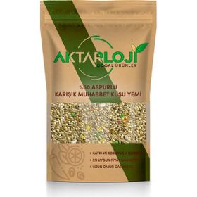 Aktarloji %50 Aspurlu Karışık 2 kg Muhabbet Kuşu Papağan Yemi