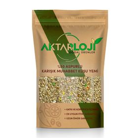 Aktarloji %50 Aspurlu Karışık 2 kg Muhabbet Kuşu Papağan Yemi