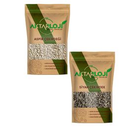 Aktarloji Küçük Siyah 250 gr Çekirdek + Aspir Çekirdeği 250 gr Papağan Yemi