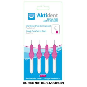 Aktident 1.8 mm Pembe 4 Adet Arayüz Fırçası