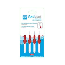 Aktident Kırmızı 4 Adet 0.50 mm Arayüz Fırça Seti