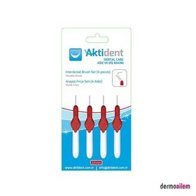 Aktident Kırmızı 4 Adet 0.50 mm Arayüz Fırça Seti