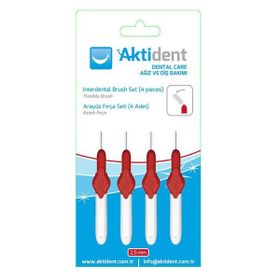 Aktident Kırmızı 4 Adet 0.50 mm Arayüz Fırça Seti
