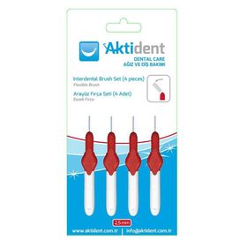 Aktident Kırmızı 4 Adet 0.50 mm Arayüz Fırça Seti