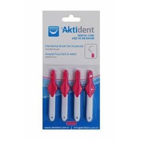 Aktident Pembe 0.40 mm 4'lü Arayüz Fırçası