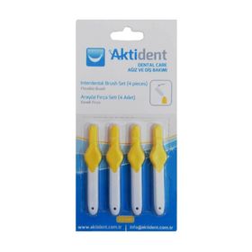 Aktident Sarı 0.7 mm 4 Adet Arayüz Fırçası