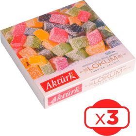 Aktürk Hindistan Cevizli Meyveli 300 gr Lokum (3 adet)