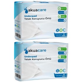 Akuacare 60x90 cm 60 Adet 2PKx30 Hasta Alt Açma Yatak Koruyucu Örtü