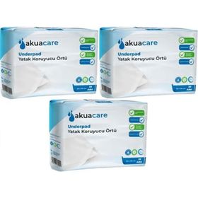 Akuacare 60x90 cm 90 Adet 3PKx30 Hasta Alt Açma Yatak Koruyucu Örtü