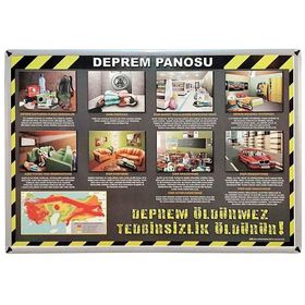 Akyazı Depremsu Metal Çerçeve 70x100 cm Pano