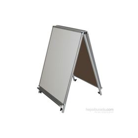 Akyazı Laminat Çift Taraflı Üçgen Tip 50x70 cm Yazı Tahtası
