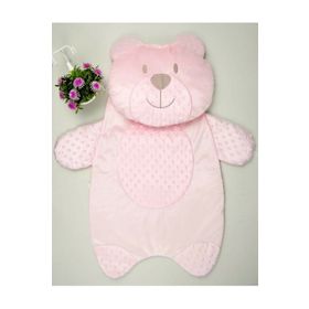 Akyüz Bebe Ayılı Peluş Pembe Bebek Alt Açma Minderi