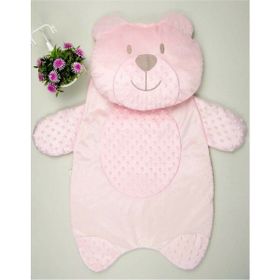Akyüz Bebe Ayılı Peluş Pembe Bebek Alt Açma Minderi