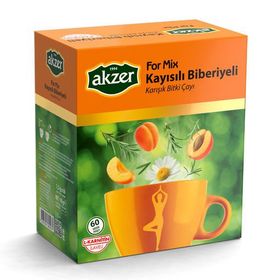 Akzer For Mix Biberiyeli Kayısılı 60'lı Poşet Çay