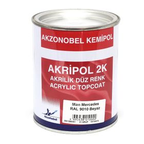 Akzonobel Akripol 1 lt 2K Beyaz Ral 9010 Oto Boyası