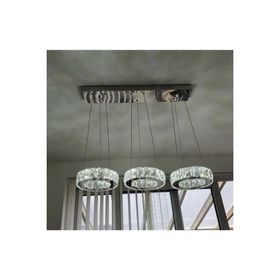 Ala Lighting 304 Krom Paslanmaz Ledli Plaket Kristal Taş İşlemeli Avize