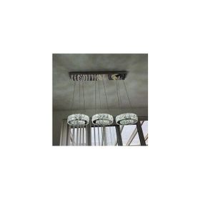 Ala Lighting 304 Krom Paslanmaz Ledli Plaket Kristal Taş İşlemeli Avize