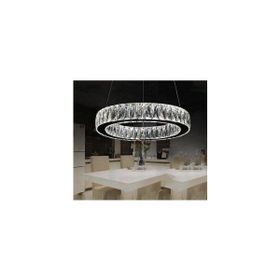 Ala Lighting 304 Krom Paslanmaz Ledli Plaket Kristal Taş İşlemeli Avize