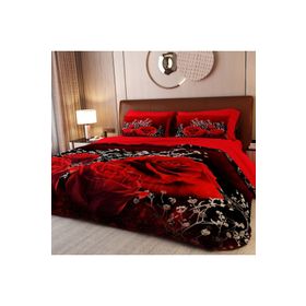 Alaca Home Collection 6 Parça Kırmızı Gül Çift Kişilik Nevresim Takımı