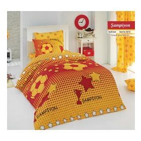 Alak Home Taraftar Sarı-Kırmızı Tek Kişilik Nevresim Takımı