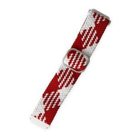 Alan Şanslı 20 mm Watch Kırmızı Beyaz Star Kordon