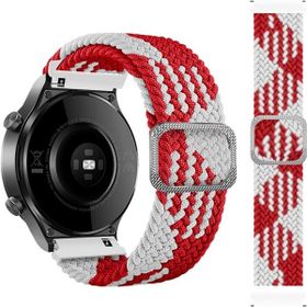 Alan Şanslı 20 mm Watch Kırmızı Beyaz Star Kordon