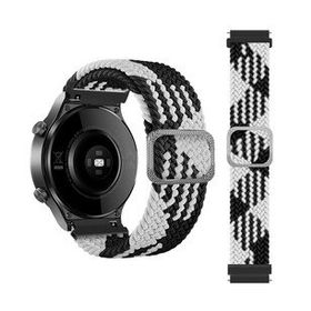 Alan Şanslı 20 mm Watch Siyah Beyaz Star Kordon