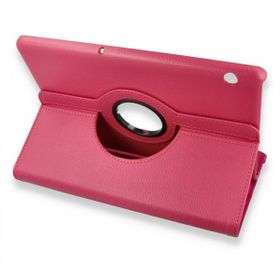 Alan Şanslı Huawei Mediapad T5 10 360 Deri Pembe Tablet Kılıfı