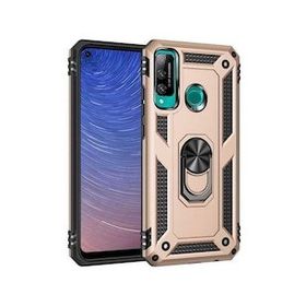 Alan Şanslı Huawei P40 Lite E Sofya Yüzüklü Silikon Kapak Gold Kılıf