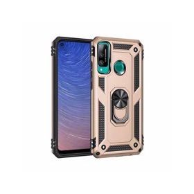 Alan Şanslı Huawei P40 Lite E Sofya Yüzüklü Silikon Kapak Gold Kılıf