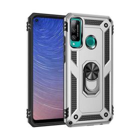 Alan Şanslı Huawei P40 Lite E Sofya Yüzüklü Silikon Kapak Gümüş Kılıf