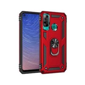 Alan Şanslı Huawei P40 Lite E Sofya Yüzüklü Silikon Kapak Kırmızı Kılıf