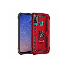 Alan Şanslı Huawei P40 Lite E Sofya Yüzüklü Silikon Kapak Kırmızı Kılıf