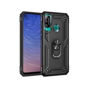 Alan Şanslı Huawei P40 Lite E Sofya Yüzüklü Silikon Kapak Siyah Kılıf