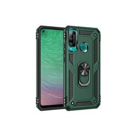 Alan Şanslı Huawei P40 Lite E Sofya Yüzüklü Silikon Kapak Yeşil Kılıf