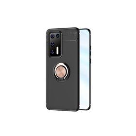 Alan Şanslı Huawei P40 Range Yüzüklü Silikon Siyah Gold Kılıf