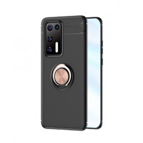 Alan Şanslı Huawei P40 Range Yüzüklü Silikon Siyah Gold Kılıf