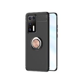Alan Şanslı Huawei P40 Range Yüzüklü Silikon Siyah Gold Kılıf
